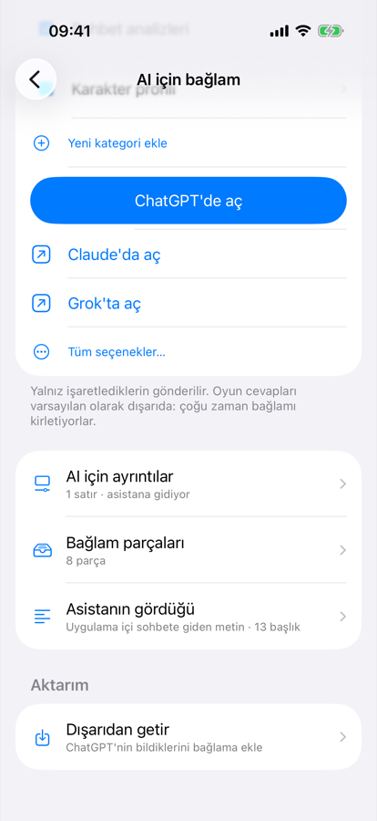 Bağlam seçimi ve gönderme